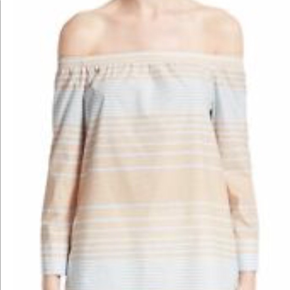 Lafayette 148 off the shoulder shirt.